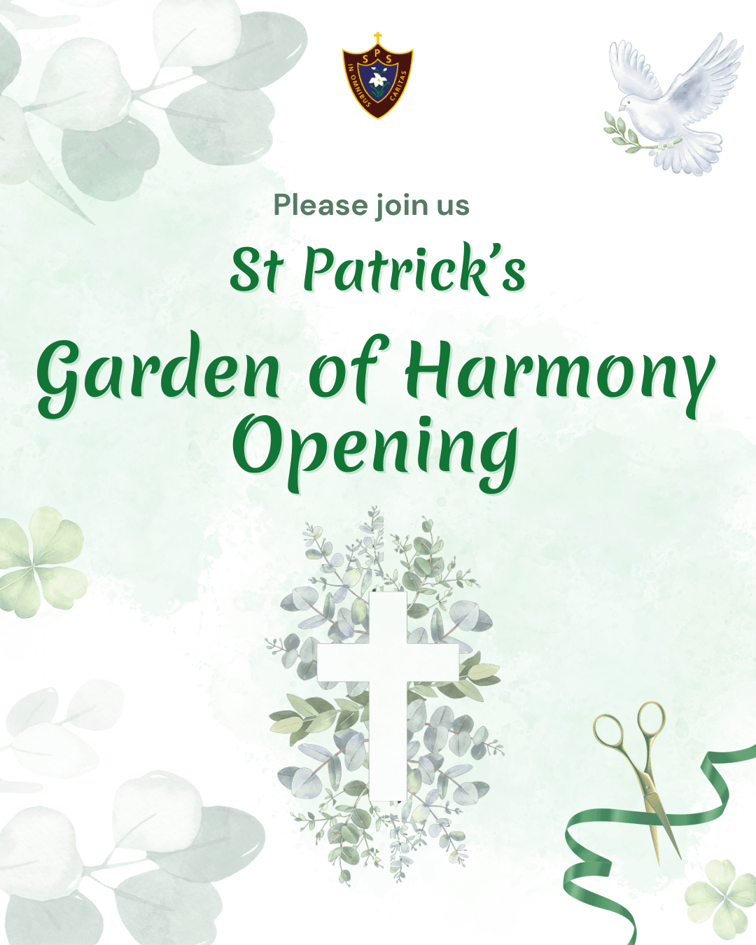 REMINDER: Join Us for the Opening of the New St Patrick’s Garden of Harmony! REMINDER: Join Us for the Opening of the New St Patrick’s Garden of Harmony!